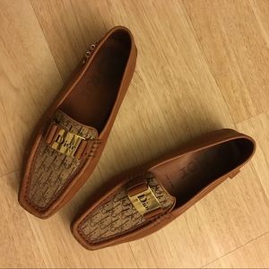 DIOR MONOGRAM TAN LEATHER LOAFERS